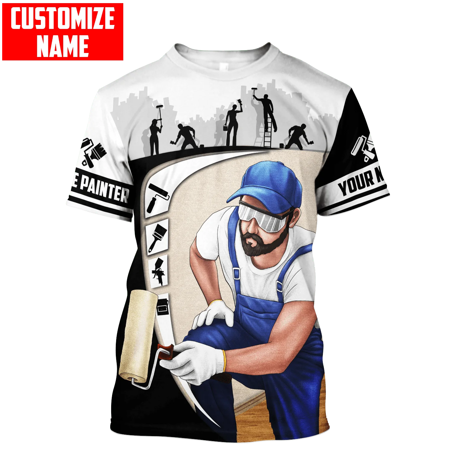 Personalized Name Painter 3D A - огляд і ціна Streetwear Brand T Shirt