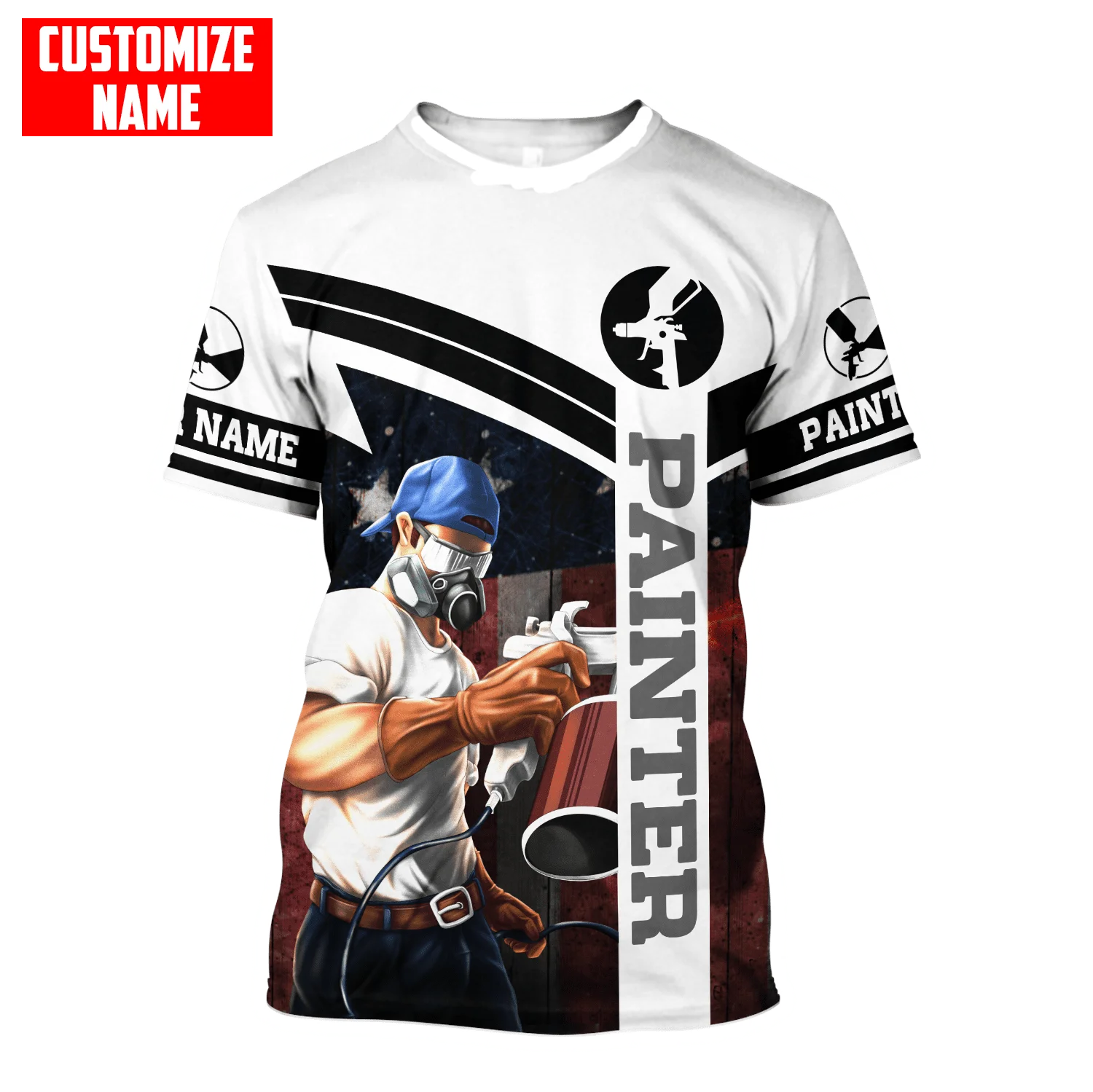 Personalized Name Painter 3D A - огляд і ціна Streetwear Brand T Shirt