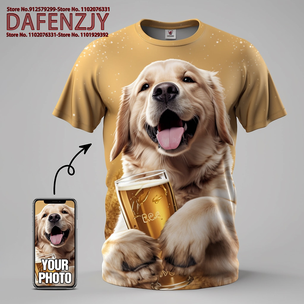 Custom Funny Pet Photo 3D All  - огляд і ціна Streetwear Brand T Shirt