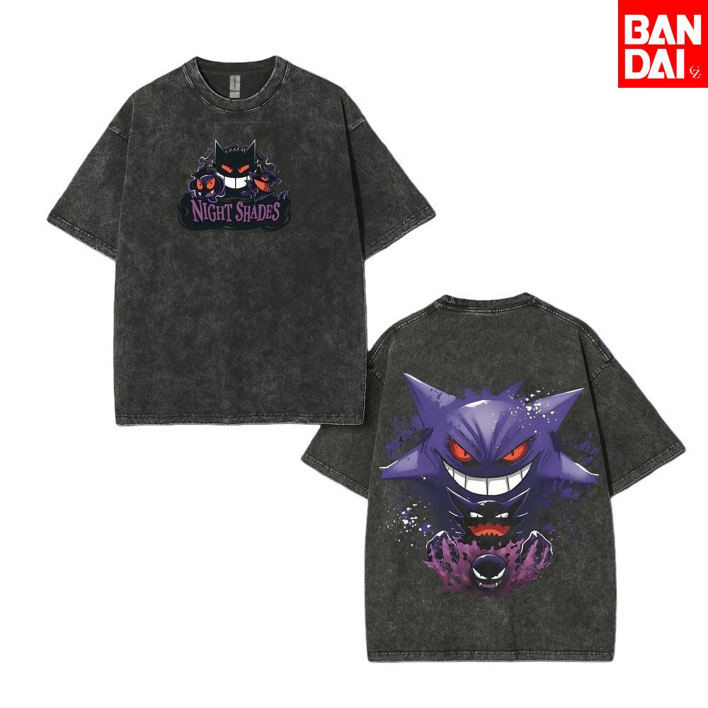 Pokemon Gastly Haunter Gengar  - огляд і ціна Streetwear Brand T Shirt