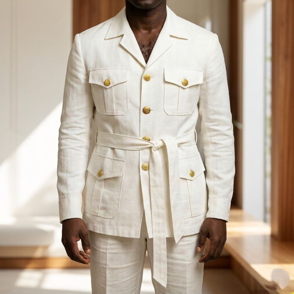 Mens Off White Linen Safari Su - огляд і ціна Off White Belt